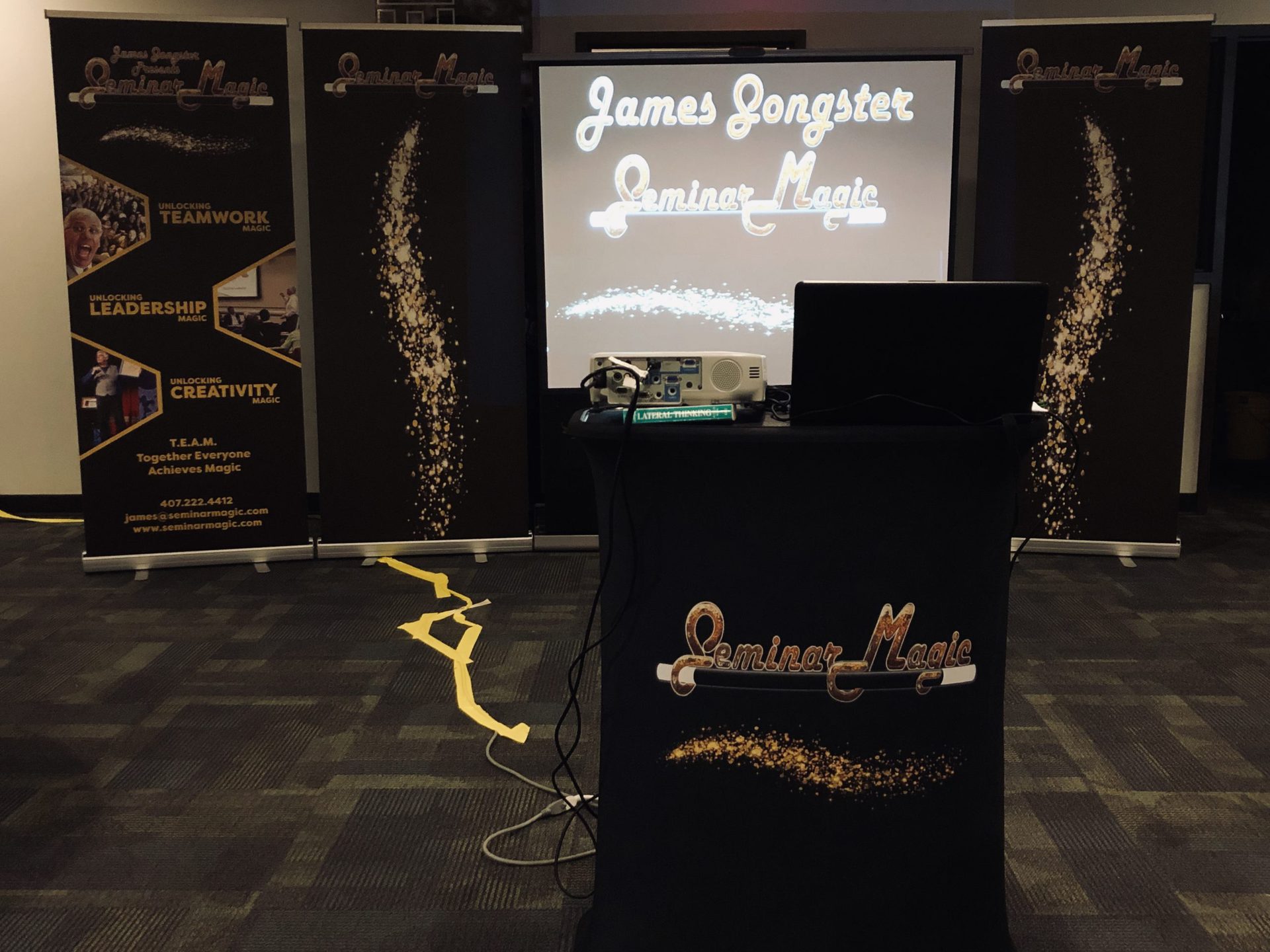 James Songster presents Seminar Magic in a Powerpoint